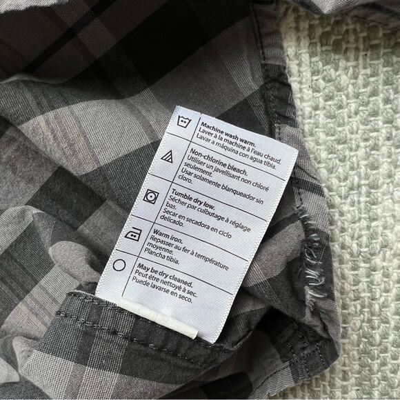 Carhartt Grey Plaid 100% Cotton Relaxed Fit Button Down Shirt Men’s Size Large - Picture 8 of 8